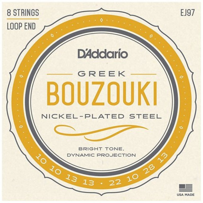 DAddario J97 Nickel Wound, 8-String Greek Bouzouki 0.10