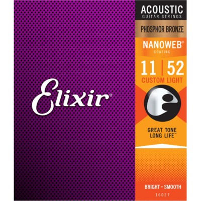 Elixir Phosphor Bronze Nanoweb 11-52