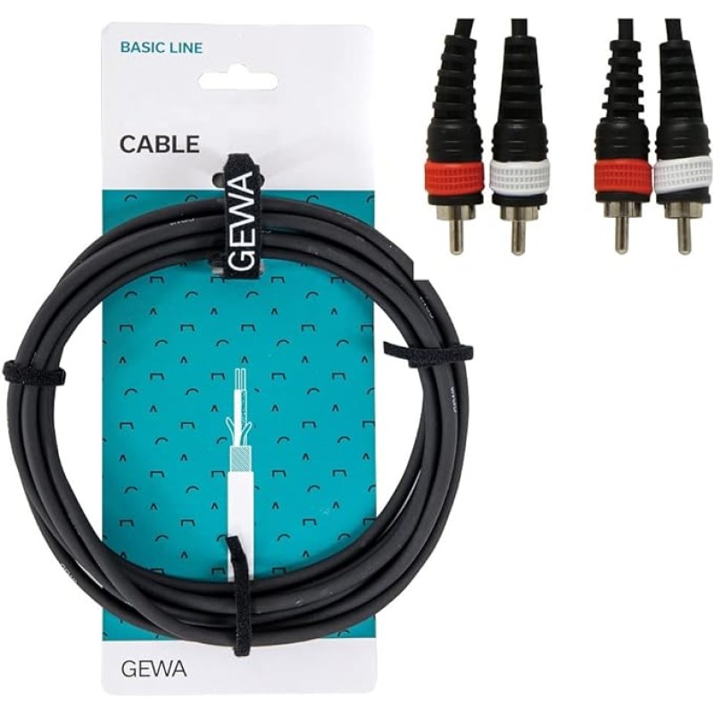 Καλώδιο Gewa Twin Basic 1.5m 2 x RCA / 2 x RCA