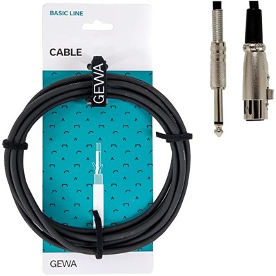 Microphone Cable Gewa 3m Jack 6.3mm Male - XLR Female