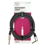 Gewa Mono Pro Line Instrument Cable 3m White-Black Angled