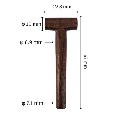 Κλειδιά Σετ Ποντιακής Λύρας από Rosewood (3 τεμάχια)