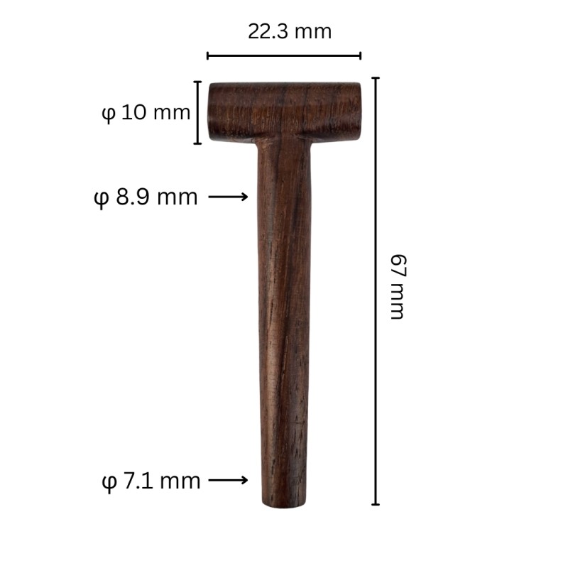 Lyra of Pondos Tuning Peg - Rosewood T traditional shape