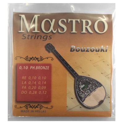 Mastro Ph Bronze 010 String Set for 8-string Bouzouki