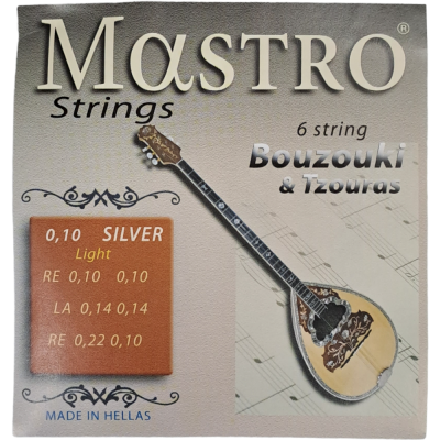 Mastro Silverplated 010 Set Χορδές 6χορδου Μπουζουκιού