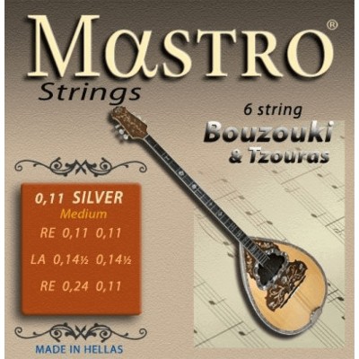 Mastro Silverplated 011 Set, Χορδές 6χορδου Μπουζουκιού