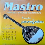 Mastro Χορδές Σετ 8-χορδου Μπουζουκιού Silver 010