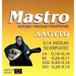 Mastro Lute "Z" Set, Silver Plated, Medium - 014, Loop End