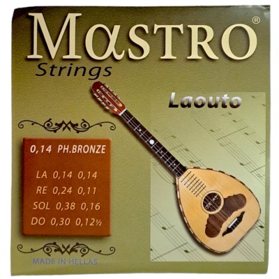 Mastro Χορδές Στεριανού Λαούτου 014 - Ph. Bronze - Ball End