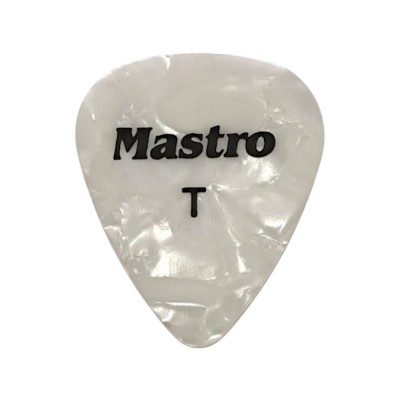 Mastro Pick 0.4 mm Thin Pointed White Pearl