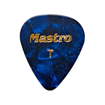 Mastro Pick 0.4mm Thin, Pointed Blue Pearl