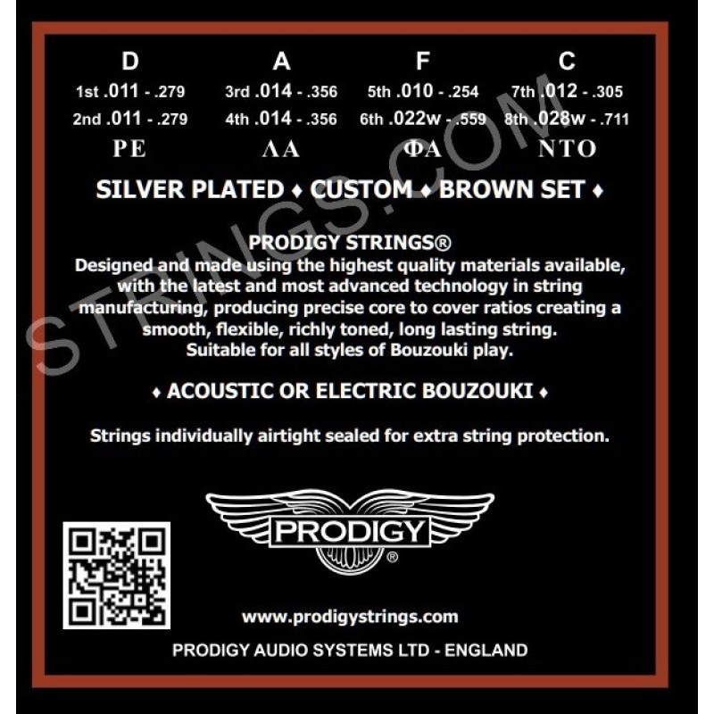 Prodigy Brown 8 string Bouzouki Set 011