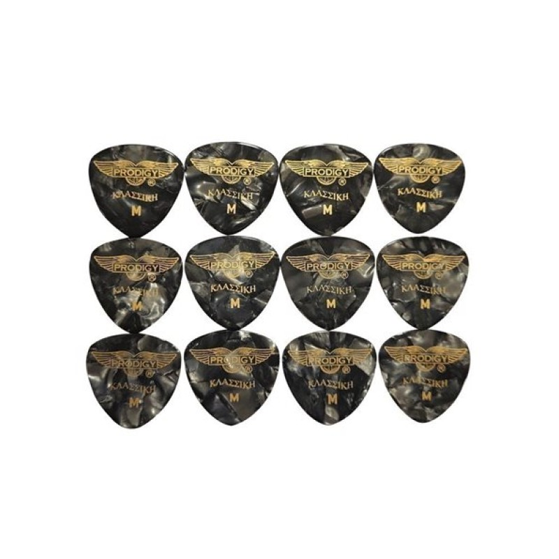 PRODIGY Medium Black Pearl picks (set of 12)