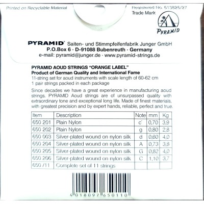 Pyramid 650/11 Arabian oud string set