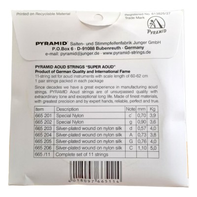 Pyramid 665/11 Arabic oud string set