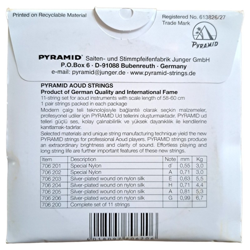 Pyramid 706 200, Oud Strings