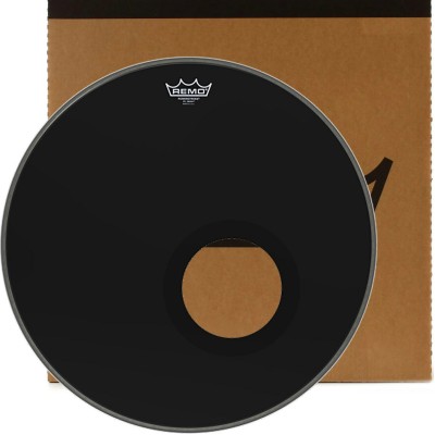 Remo Powerstroke P3 Ebony Bass Black Dynamo 18"