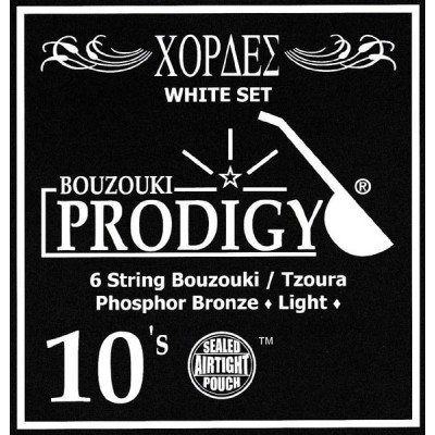Prodigy White Σετ Χορδές για 6-χορδο Μπουζούκι - Tζουρά Ph. Bronze 10"