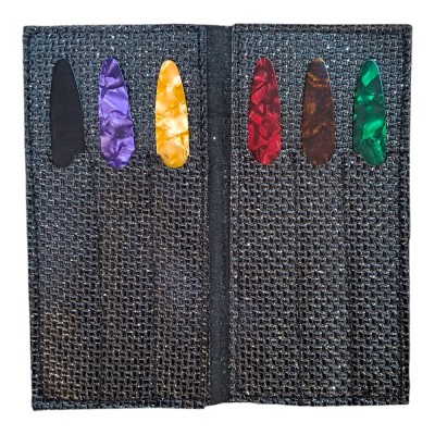 Leather pick holder for Oud picks