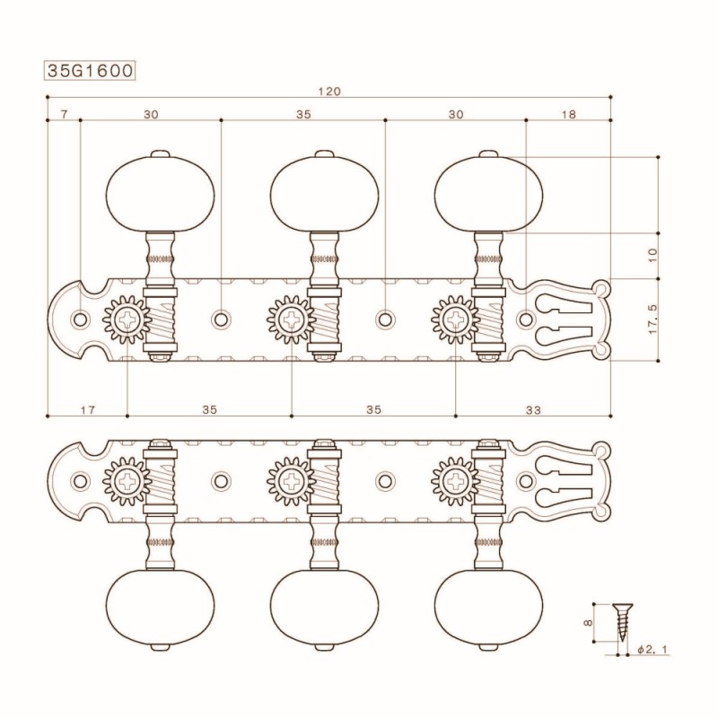 Classical Guitar Machine Heads Gotoh 35G450