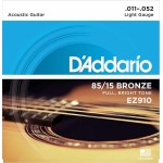 D'Addario ΕΖ-910 Acousric Guitar strins set 85/15 bronze 011-052
