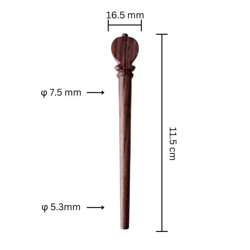 Tuning Peg for traditional musical instruments long Wenge