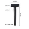 Tuning Peg for Violin and Lyra - Ebony T traditional shape