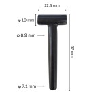 Tuning Peg for Violin and Lyra - Ebony T traditional shape