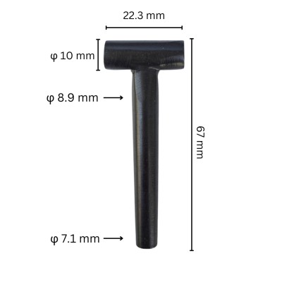 Tuning Peg for Violin and Lyra - Ebony T traditional shape