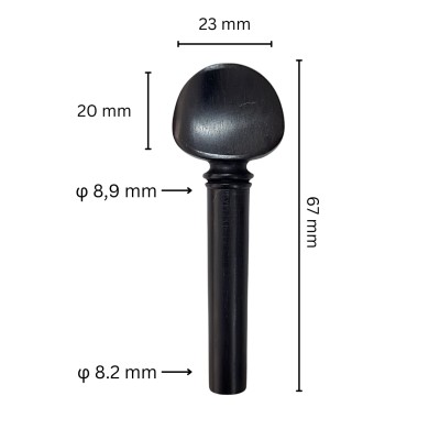 Ebony Oud Tuning Peg 8.9mm