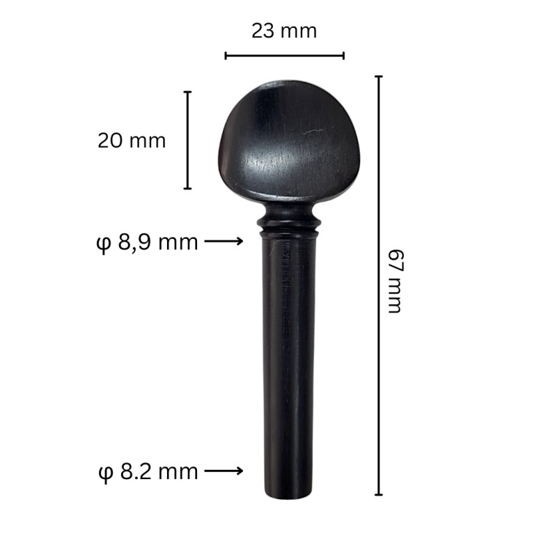 Ebony Oud Tuning Peg 8.9mm