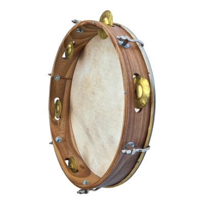 Epirus Def (tambourine) 13'' with natural skin wallnut