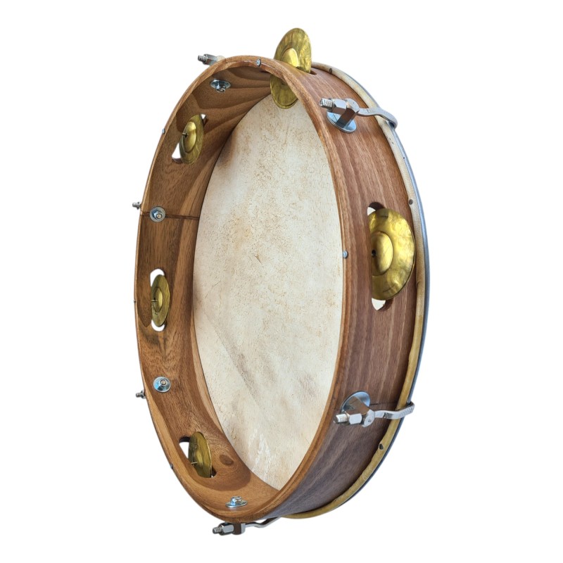 Epirus Def (tambourine) 13'' with natural skin wallnut