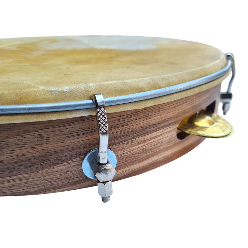 Epirus Def (tambourine) 13'' with natural skin wallnut