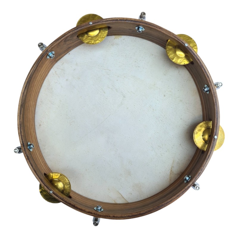 Epirus Def (tambourine) 12'' with natural skin wallnut