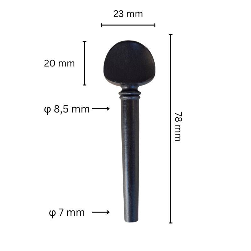 Ebony Oud Tuning Peg 8.5mm