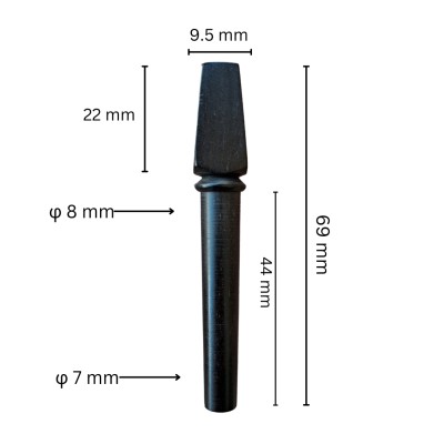 Key for Kanun, ebony parician eye