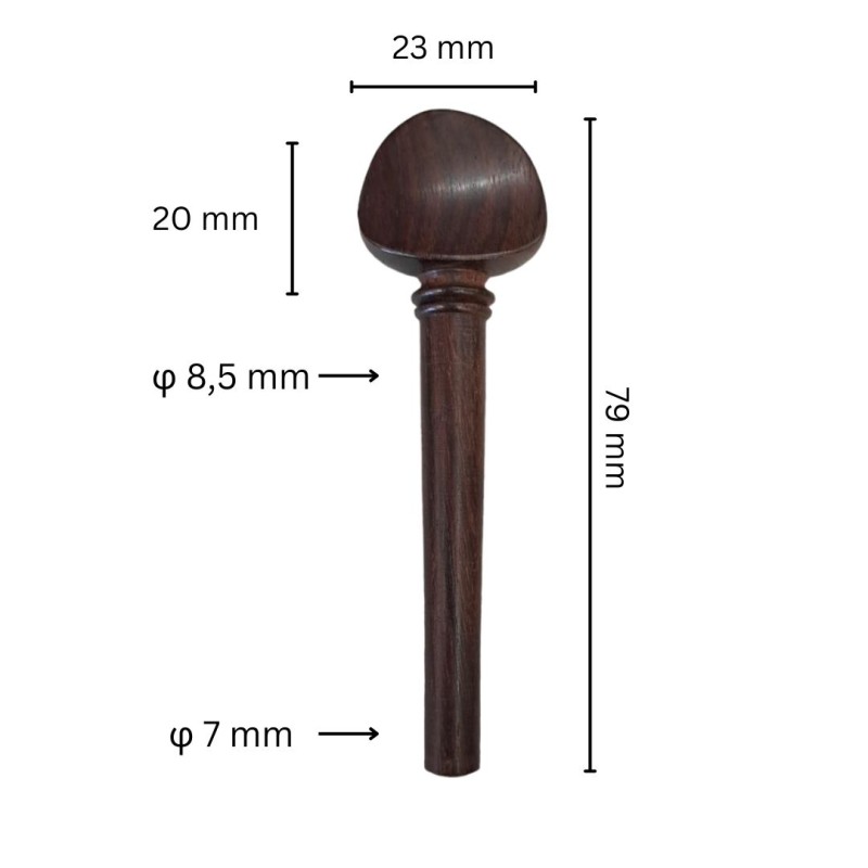 Rosewood Tuning Peg Parician eye 8.4mm