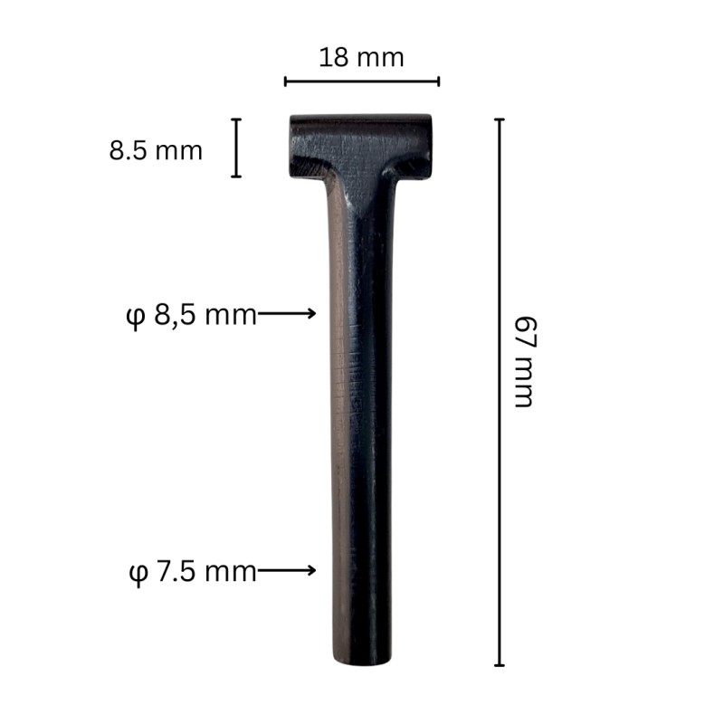 Tuning Peg for Violin and Lyra - Ebony T traditional shape 18mm