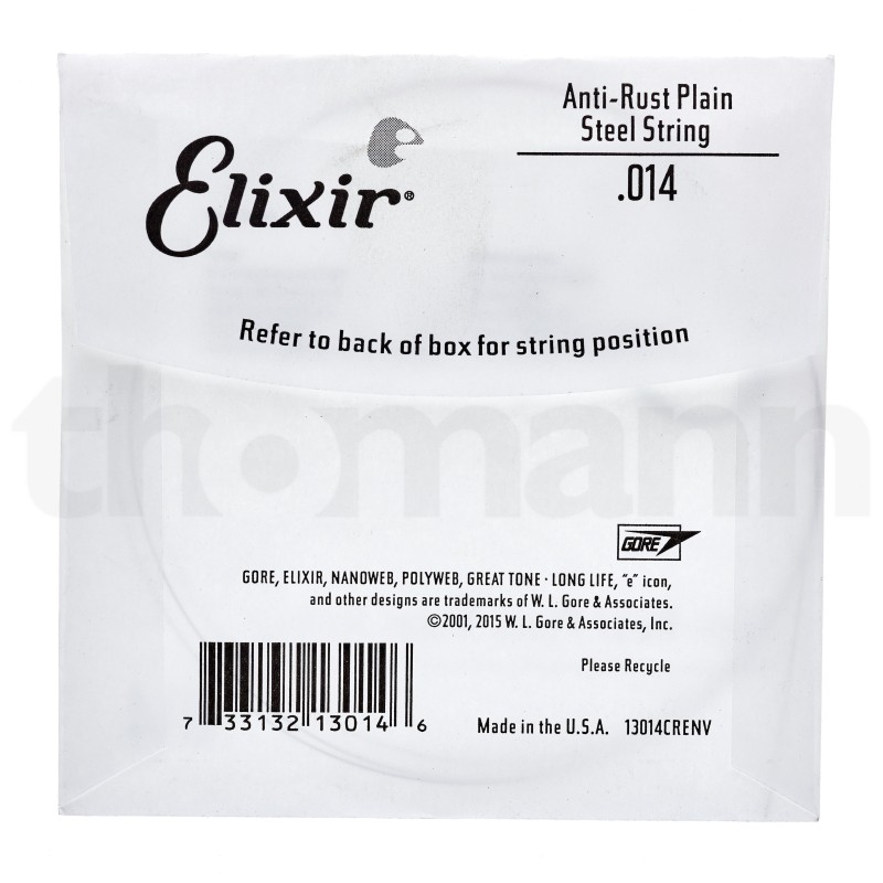 Elixir 014 plain steel