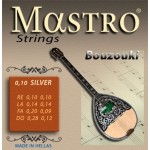 Mastro Silver plated 010, String Set for 8-string Bouzouki