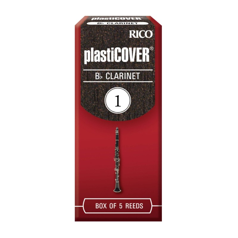 Rico Plasticover Bb Clarinet Reeds, Strength 1.0, 5-pack
